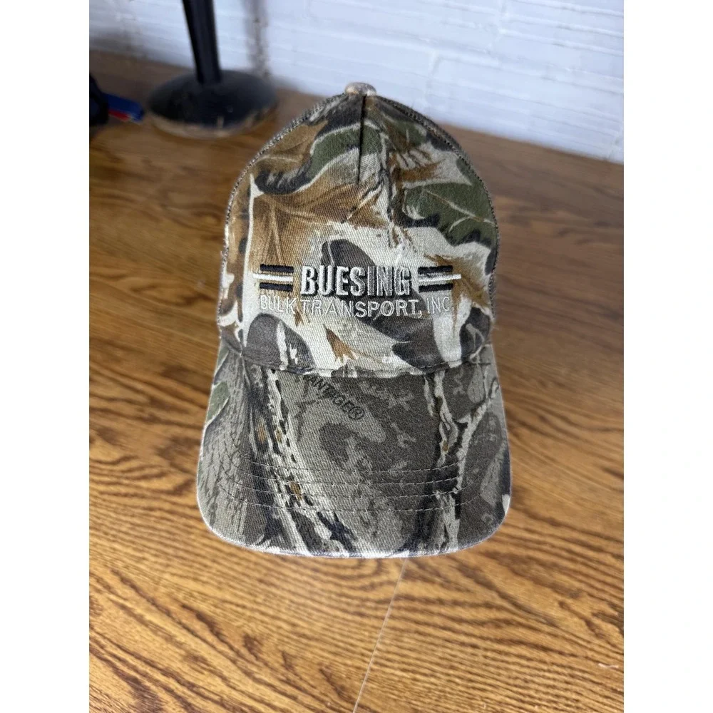 Buesing Bulk Transport Hat Cap Strap Back Camo Trucker Mesh Embroidered Mens